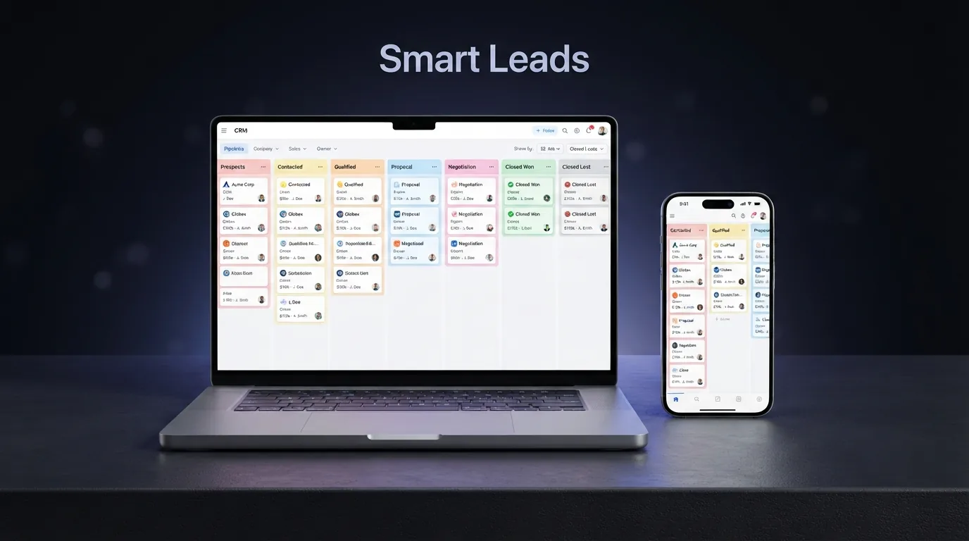 Smart Leads, Multi-tenant CRM for small service businesses.